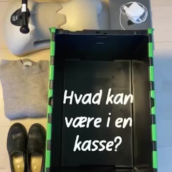 Den tomme kasse, før der er pakket